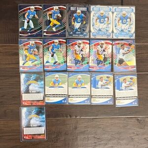 NFL Rookie 16 Card Lot — Blue & Yellow Chargers Panini Trading Cards Sportscards